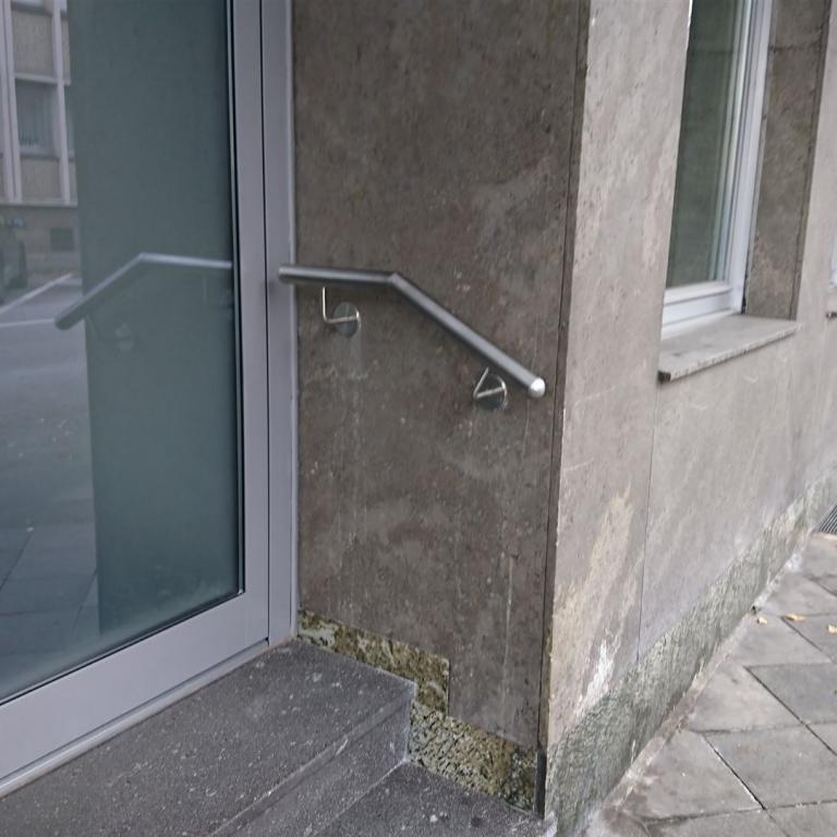 Edelstahl Eingangs Wandhandlauf